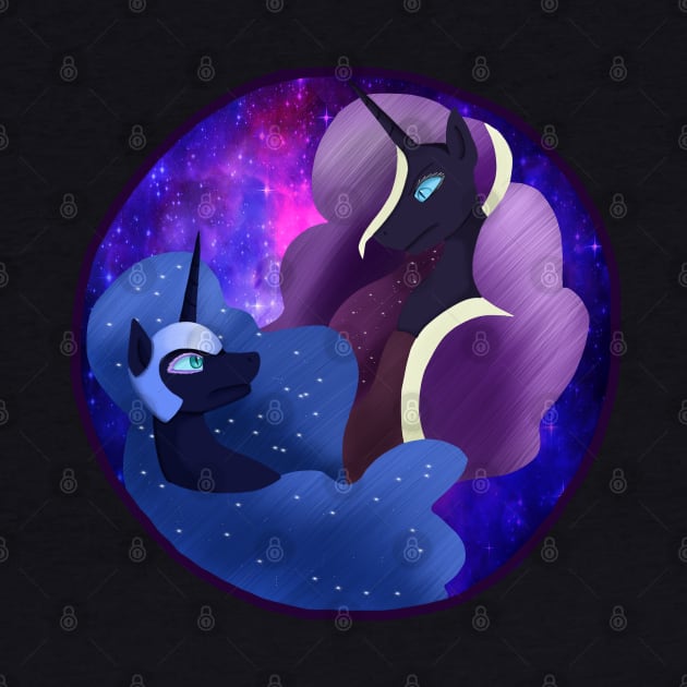 Nightmare Moon vs Nightmare Rarity by ASinglePetal